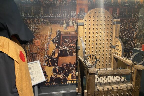 Medieval chair with spikes at the Bruges torture museum
